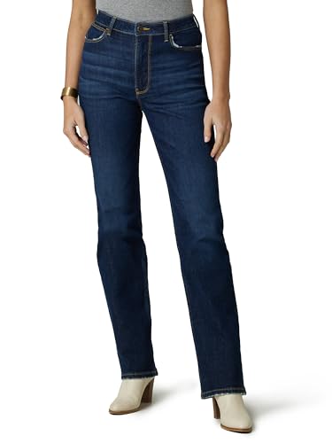 Wrangler Damen High Rise True Straight Fit Jeans, Berry Dark, 0-32 Wrangler Damen High Rise True Straight Fit Jeans, Berry Dark, 0-32 von Wrangler