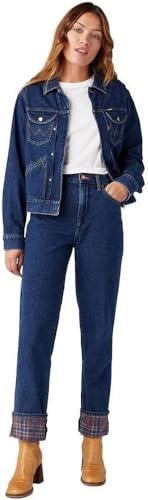 Wrangler Damen Mom Straight Jeans, Autumn Days, 30W / 34L EU von Wrangler