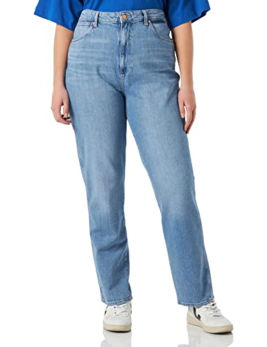 Wrangler Damen Mom Straight Jeans, Supertubes, 32W / 32L von Wrangler
