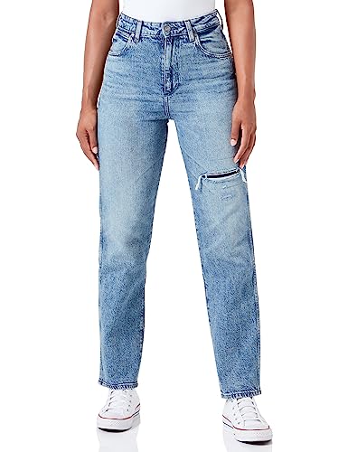 Wrangler Damen Mom Straight Jeans, Tainted Wash, 30W 34L EU von Wrangler