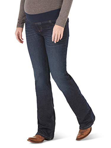 Wrangler Damen Retro Mae Maternity Boot Cut Jeans, Denim, 0W x 32L von Wrangler