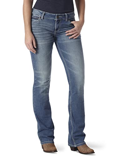 Wrangler Damen Retro Mae Mid Rise Stretch Bootcut Jeans, Deadwood, 0-32 von Wrangler