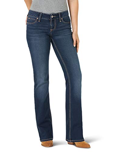 Wrangler Damen Retro Mid Rise Boot Cut Jeans, Dunkle Waschung, 13W x 36L von Wrangler