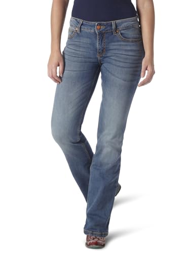 Wrangler Damen Retro Mae Mid Rise Stretch Bootcut Jeans, Mittlere Wäsche, 1W x 36L von Wrangler