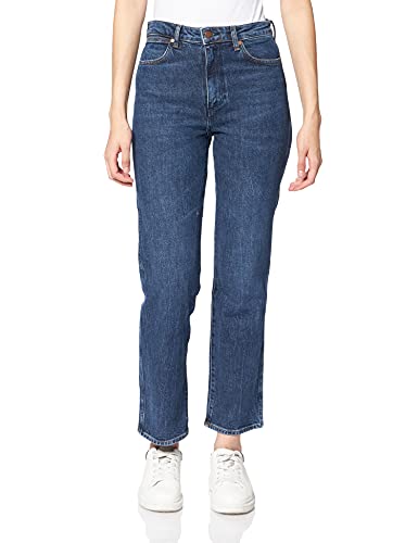 Wrangler Damen Retro Straight Jeans, Blau (Deep Ocean 86x), Gr. W28/L30 von Wrangler