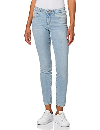 Wrangler Damen Skinny Jeans, Blau (Forget Me Not 289), 28W / 32L von Wrangler