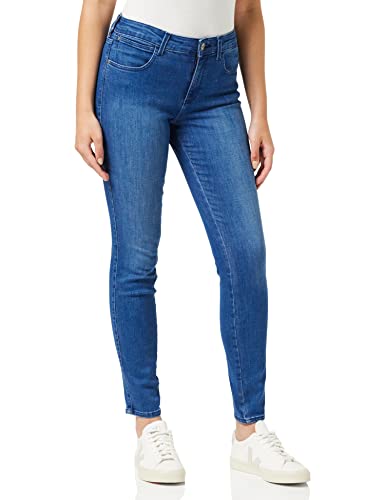 Wrangler Damen Skinny Jeans, Blau (True Mid 116), 29W / 32L von Wrangler