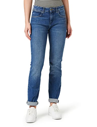 Wrangler Damen Straight Jeans, Airblue, 27W / 32L EU von Wrangler