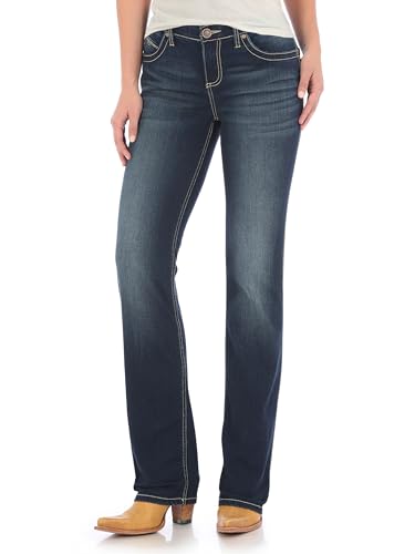 Wrangler Damen Cool Vantage Q-Baby Mid Rise Boot Cut Ultimate Riding Jeans, Nr Wash, 13W x 36L von Wrangler