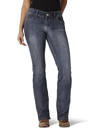 Wrangler Damen Western Rise Stretch Bootcut Jeans, Mid Wash, 49 Wrangler Damen Western Rise Stretch Bootcut Jeans, Mid Wash, 49 von Wrangler