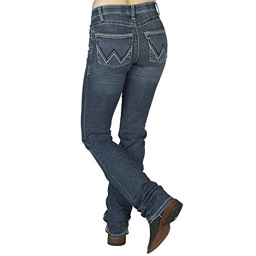 Wrangler Damen Willow Mid Rise Boot Cut Ultimate Riding Jeans, Davis, 19W x 34L von Wrangler