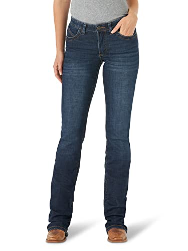 Wrangler Damen Willow Mid Rise Boot Cut Ultimate Riding Jeans, Lovette, 7W x 32L von Wrangler
