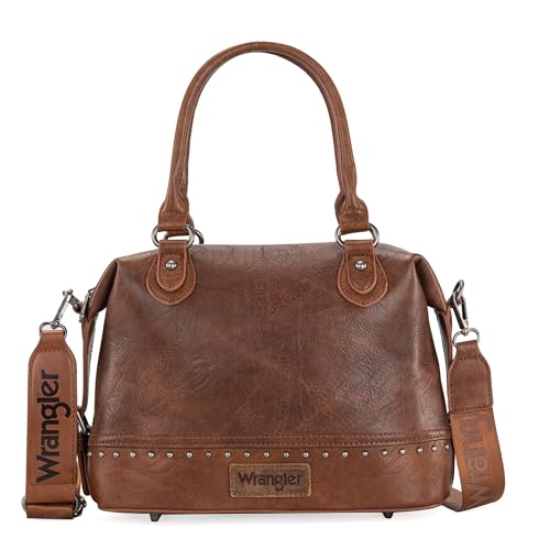 Wrangler Doktortasche für Damen Umhängetasche Handtaschen mit breitem Gurt, Raw Bramble Brown Strap, Einheitsgröße von Wrangler