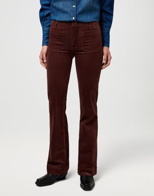 Wrangler Flare Corduroy Pant Mahogany Größe 29 x32 von Wrangler