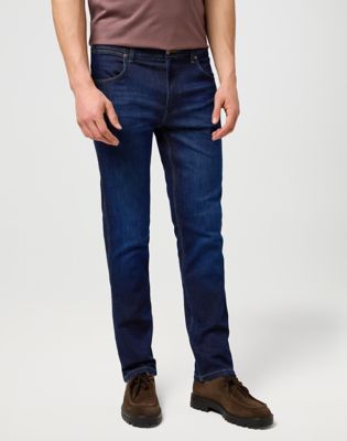Wrangler Greensboro High Stretch Straight Jean Rustic Navy Größe 40 x32 von Wrangler