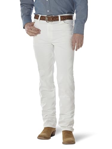 Wrangler Herren 0936 Cowboy Cut Slim Fit Jeans, Weiß, 34W / 32L von Wrangler