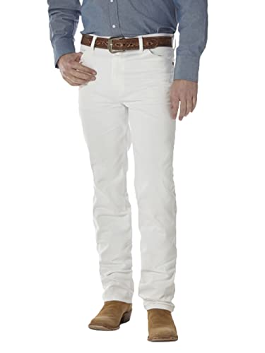 Wrangler Herren 0936 Cowboy Cut Slim Fit Jeans, Weiß, 35W / 36L von Wrangler
