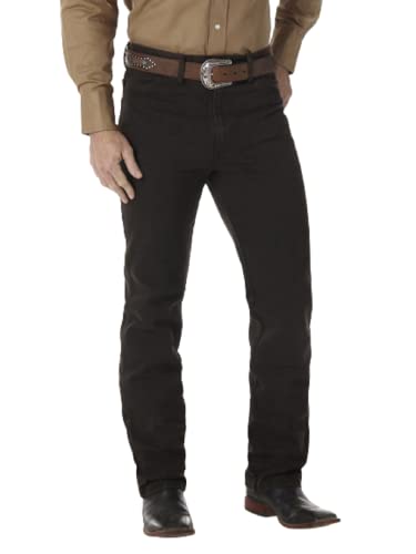 Wrangler Herren Cowboy-Schnitt Stretch Slim Fit Jeans, Schwarze Schokolade, 34W / 32L von Wrangler