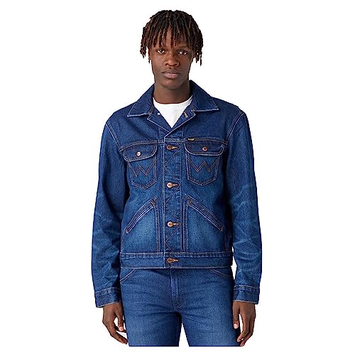 Wrangler Herren 124mj Denim Jacket, FAR AWAY, L EU von Wrangler