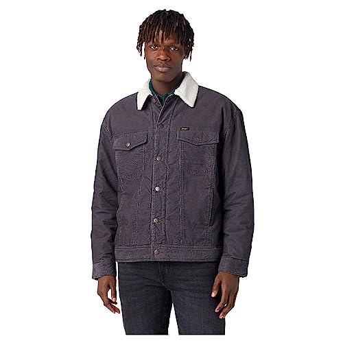 Wrangler Herren Antifit Sherpa Jacket, FADED BLACK, L EU von Wrangler