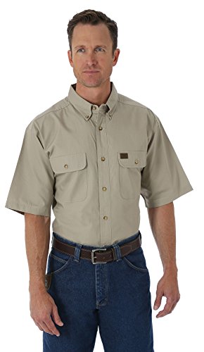 Wrangler Herren Arbeitshemd Riggs Workwear Ripstop - Beige - Mittel von Wrangler