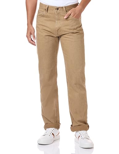Wrangler Herren Klassische Baumwolljeans mit 5 Taschen, Normale Passform Jeans, Khaki, 42W / 34L von Wrangler