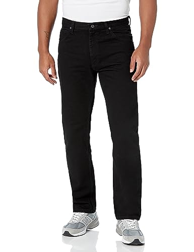 Wrangler Authentics Herren Klassische 5-Pocket Baumwolle mit Normaler Passform Jeans, schwarz, 36W / 32L von Wrangler Authentics