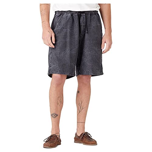 Wrangler Herren Bermuda Shorts, Black Lightning, 32W von Wrangler