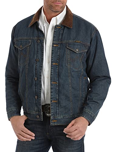 Wrangler Herren Concealed Carry Blanket Lined Denim Jacket Jeansjacke, Indigo/Mandala-Traum, L von Wrangler