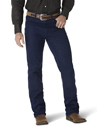Wrangler Herren Cowboy-Schnitt Slim Fit Bootcut Jeans, Indigo Stretch, 36W / 32L von Wrangler