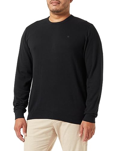 Wrangler Herren Crewneck Knit Sweater, Real Black, L EU von Wrangler