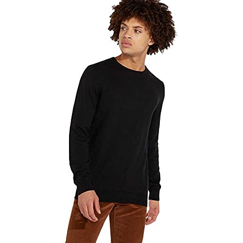 Wrangler Herren Crewneck Knit Sweatshirt, Schwarz (Black 100), X-Large (Herstellergröße: XL) von Wrangler