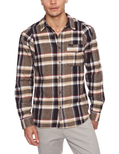 Wrangler Herren Elegant Freizeit-Hemd Gr. Medium, Schwarz von Wrangler