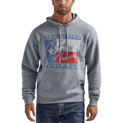 Wrangler Herren George Strait Grau Pullover Hoodie, GRAU, Large von Wrangler