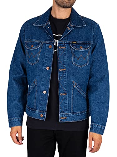 Wrangler Herren Icons Jeansjacke, Blau (6 Months 923), M von Wrangler