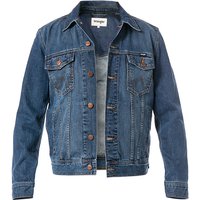 Wrangler Herren Jeansjacke blau Baumwolle unifarben von Wrangler