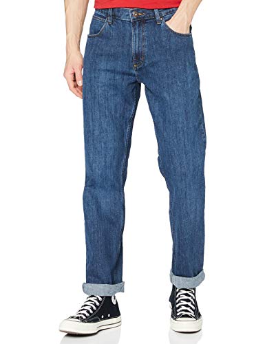 Wrangler Herren Authentic Straight Jeans, Dark Stone, 36W / 34L von Wrangler
