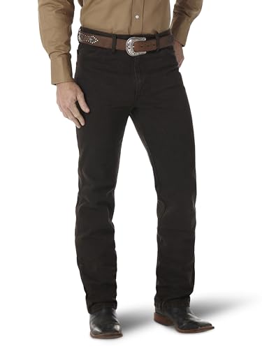 Wrangler Herren Jeans Cowboy-Schnitt Slim Fit - Braun - 36W / 29L von Wrangler
