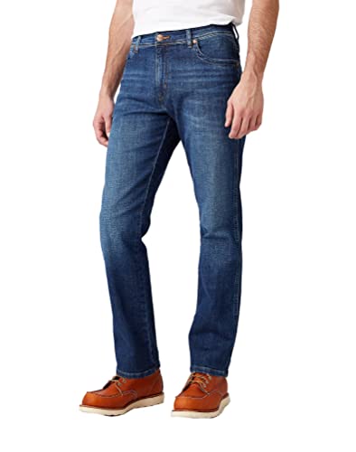 Wrangler Herren Texas Low Stretch Straight Jeans, Night Break, 33W / 34L von Wrangler