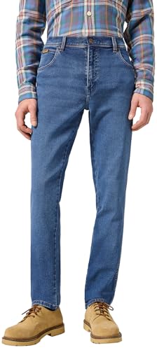 Wrangler Herren Jeans Texas Slim Fit Jeanshose, Ridge Wash,28W / 32L von Wrangler