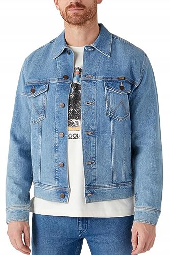 Wrangler Herren Jeansjacke - AUTHENTIC JACKET EMPIRE - Regular Fit - Hellblau - M von Wrangler