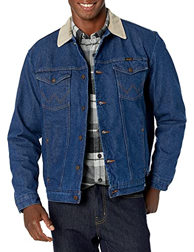 Wrangler Herren-Jeansjacke im Western-Stil, gefüttert, Decke/Denim, 56 von Wrangler