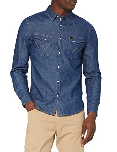 Wrangler Herren Dark Stone LS Western Shirt Freizeithemd, M, M von Wrangler