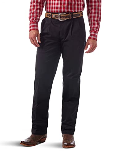 Wrangler Herren Riata Plissierte Freizeithose mit Lockerer Passform Hose, Schwarz, 34W / 32L von Wrangler
