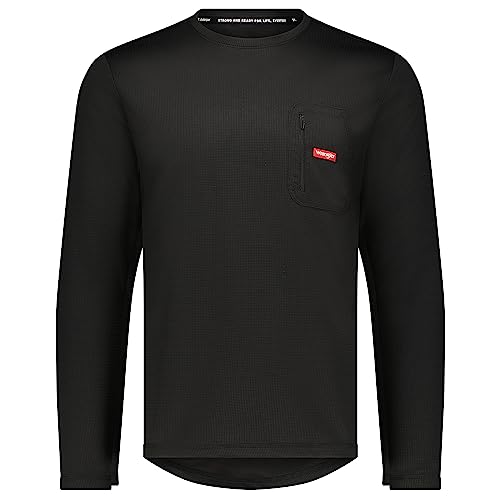 Wrangler - Herren Langarm Thermohemd (Schwarz) - Cold Weather Base Layer Shirts - Thermounterwäsche für Herren, Schwarz, XXL von Wrangler