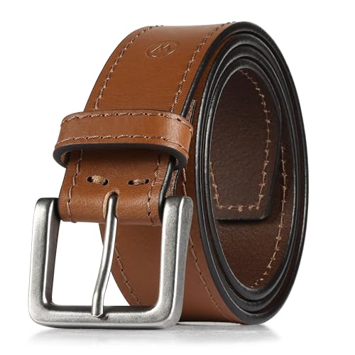 Wrangler Herren Ledergürtel Country Casual Jeden Tag Gürtel für Jeans, Helles Braun, 34 (waist 31-32) von Wrangler