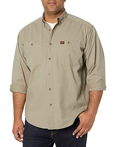 Wrangler Herren Riggs Workwear Logger Twill Langarm Arbeitshemd, Khaki, XL von Wrangler