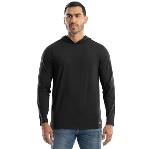 Wrangler Herren Long Sleeve Sun Protection Hoodie Kapuzenpullover, Schwarz, X-Large von Wrangler