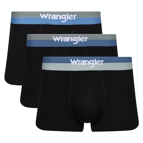 WRANGLER Herren Men's Boxer Shorts in Black Boxershorts, M von Wrangler