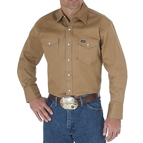 Wrangler Herren Ms71519 Arbeitshemd, Rawhide, XL Lang von Wrangler